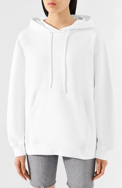 Хлопковое худи MSGM белого цвета по цене 16850 руб., арт. 2841MDM68 207299, фото 3 Хлопковое худи MSGM, арт. 2841MDM68 207299, фото 3