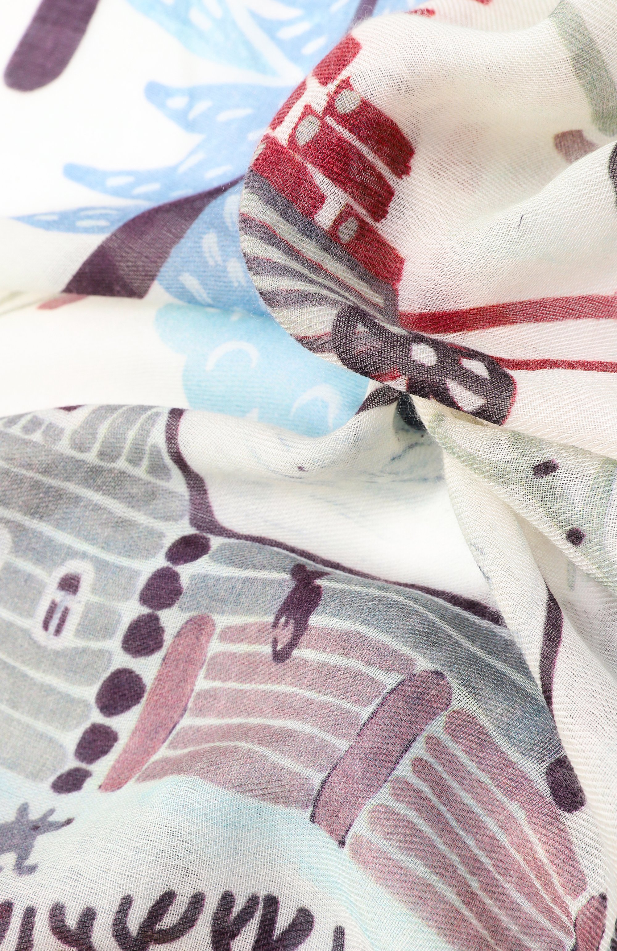 Шаль зимняя деревня из кашемира и шерсти GOURJI, арт. 91233555/6144114, фото 3