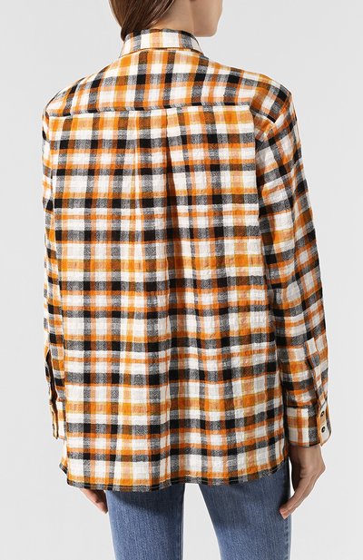 Рубашка из смеси хлопка и шерсти MCQ SWALLOW, арт. 578253/R0C02, фото 4