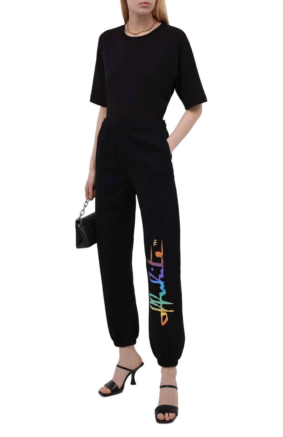 Хлопковые джоггеры OFF-WHITE, арт. 0WCH006R21JER004, фото 2