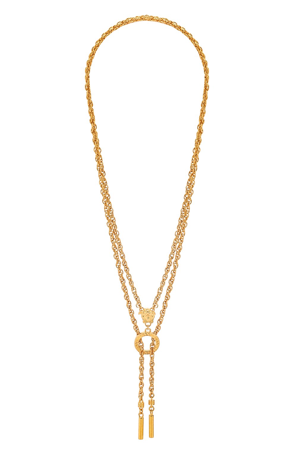 Колье VERSACE золотого цвета по цене 93650 руб., арт. DG1H406/DJMT, фото 1 Колье VERSACE, арт. DG1H406/DJMT, фото 1