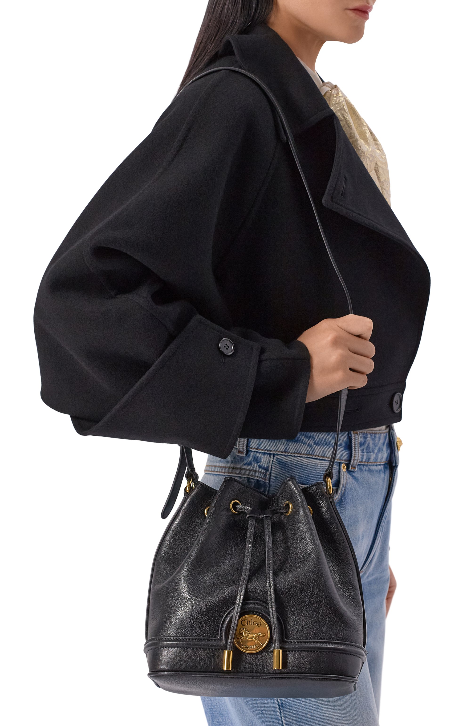 Сумка horse medal CHLOÉ черного цвета по цене 210000 руб., арт. CH25AS792037, фото 2 Сумка horse medal CHLOÉ, арт. CH25AS792037, фото 2