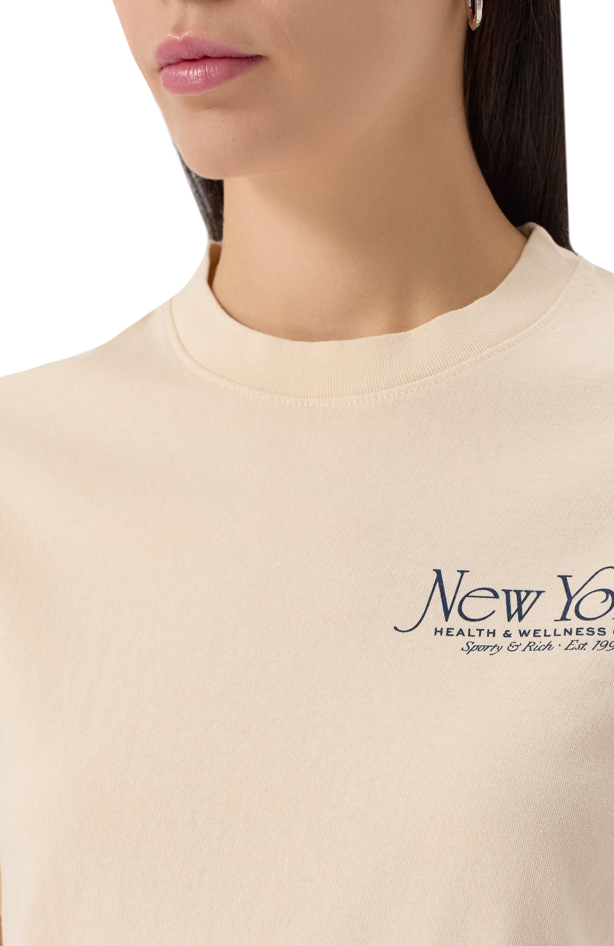 Хлопковая футболка SPORTY AND RICH, арт. T0043508034CR01, фото 9