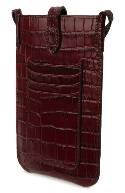 Кожаный чехол для телефона POLO RALPH LAUREN бордового цвета по цене 18800 руб., арт. 427839557, фото 3 Кожаный чехол для телефона POLO RALPH LAUREN, арт. 427839557, фото 3