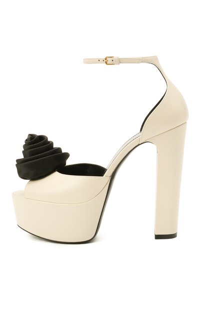 Кожаные босоножки jodie SAINT LAURENT, арт. 650344/1ZJ80, фото 4