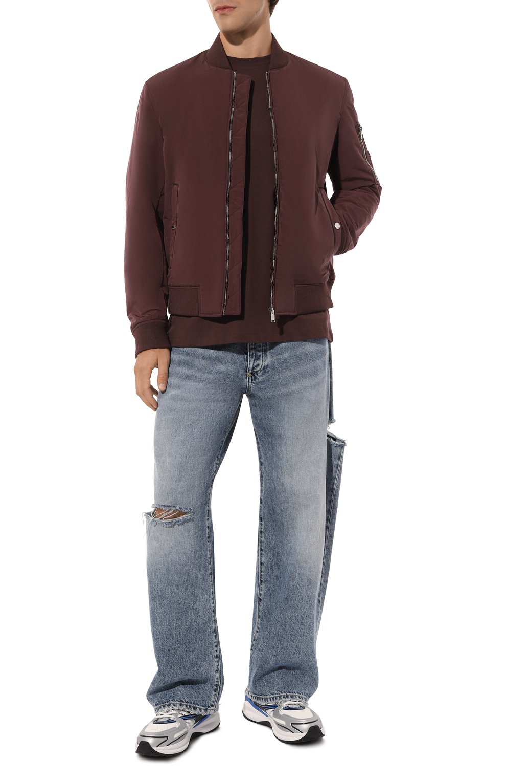 Утепленный бомбер BOSS бордового цвета по цене 39200 руб., арт. 50519981, фото 2 Утепленный бомбер BOSS, арт. 50519981, фото 2