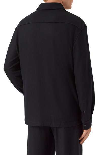 Шерстяная рубашка 12 STOREEZ черного цвета по цене 29000 руб., арт. 134098, фото 4 Шерстяная рубашка 12 STOREEZ, арт. 134098, фото 4