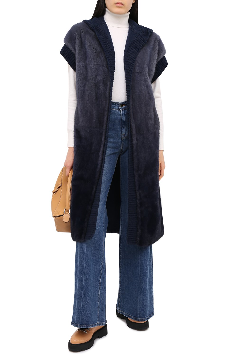 Пальто с мехом норки LORO PIANA, арт. FAG3852, фото 2