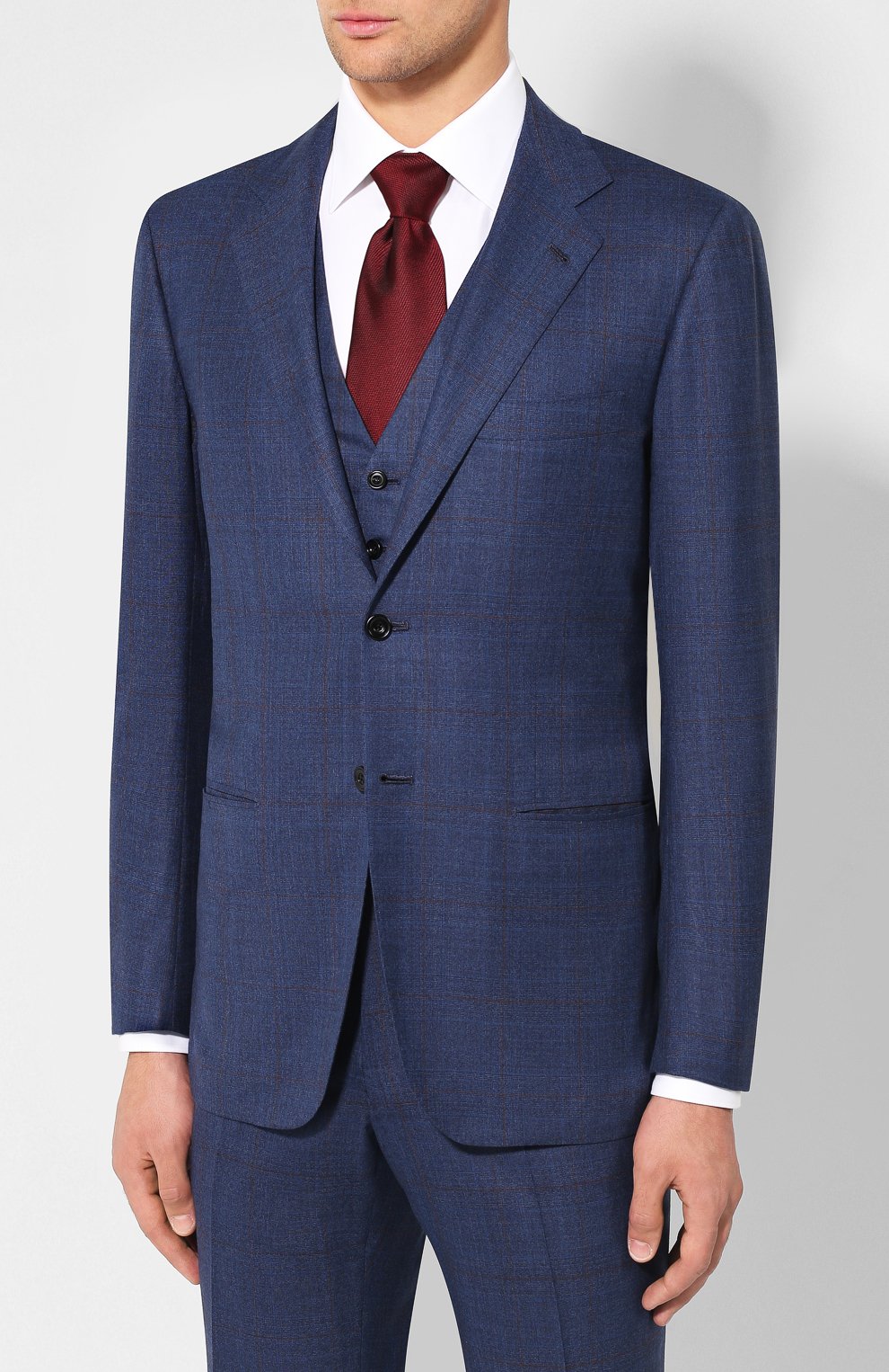 Шерстяной костюм-тройка KITON, арт. UAGL81K01X39, фото 2