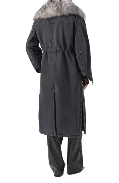 Хлопковая парка BLUMARINE черного цвета по цене 114500 руб., арт. 2J222W_SET, фото 4 Хлопковая парка BLUMARINE, арт. 2J222W_SET, фото 4