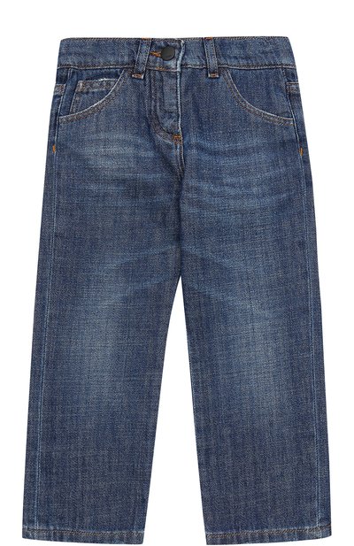 Джинсы прямого кроя с вышивкой FENDI, арт. JFF061/ST1/2A-5A