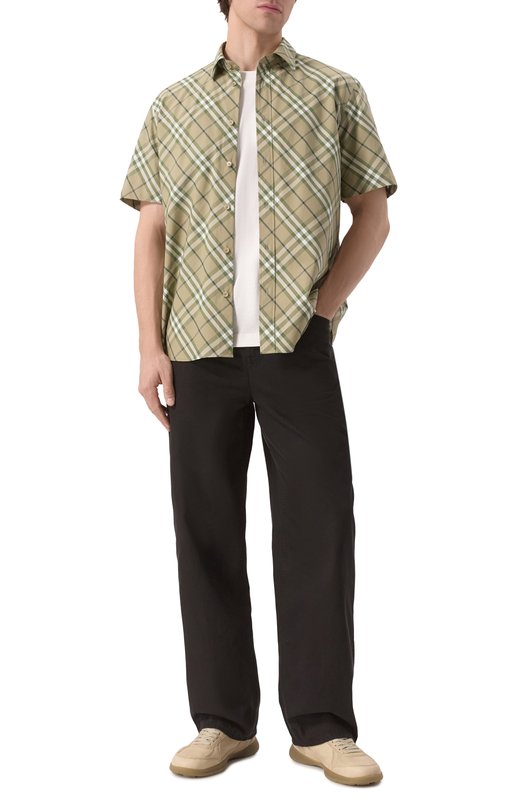Кожаные кроссовки Matrix Burberry 8108456 Бежевый  8108456 Фото 2