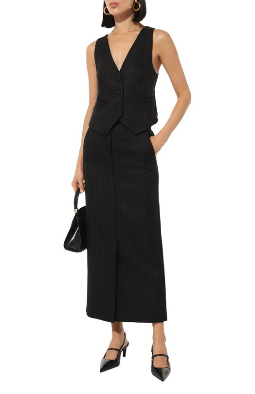 Шерстяная юбка Dorothee Schumacher 740805 Чёрный  740805 Фото 2