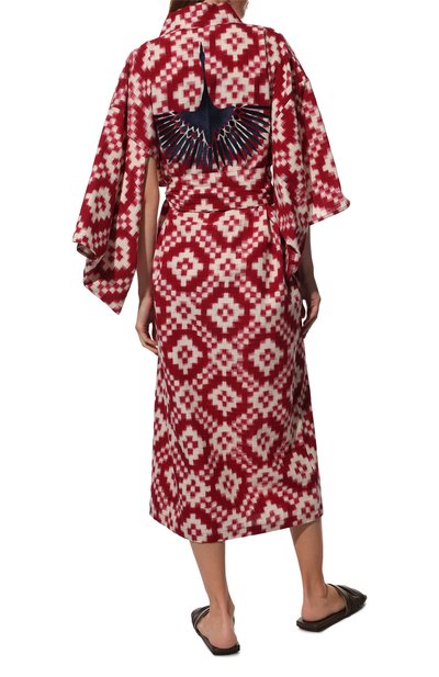 Хлопковое кимоно KLEED LOUNGEWEAR, арт. M0MBASA RED KIM0N0, фото 4