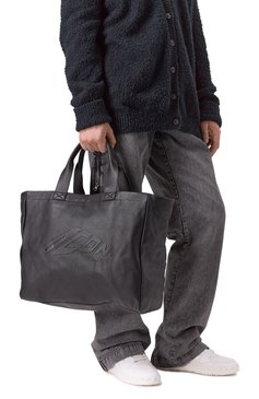 Мужская сумка-шопер icon new generation DSQUARED2 черного цвета, арт. SPW0101/01500001 | Фото 2 (Материал сплава: Проставлено; Материал: Натуральная кожа; Драгоценные камни: Проставлено; Размер: large)