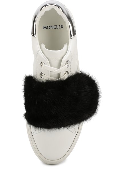 Кожаные кеды с отделкой из меха норки MONCLER, арт. D1-09A-20377-00-019KE, фото 5