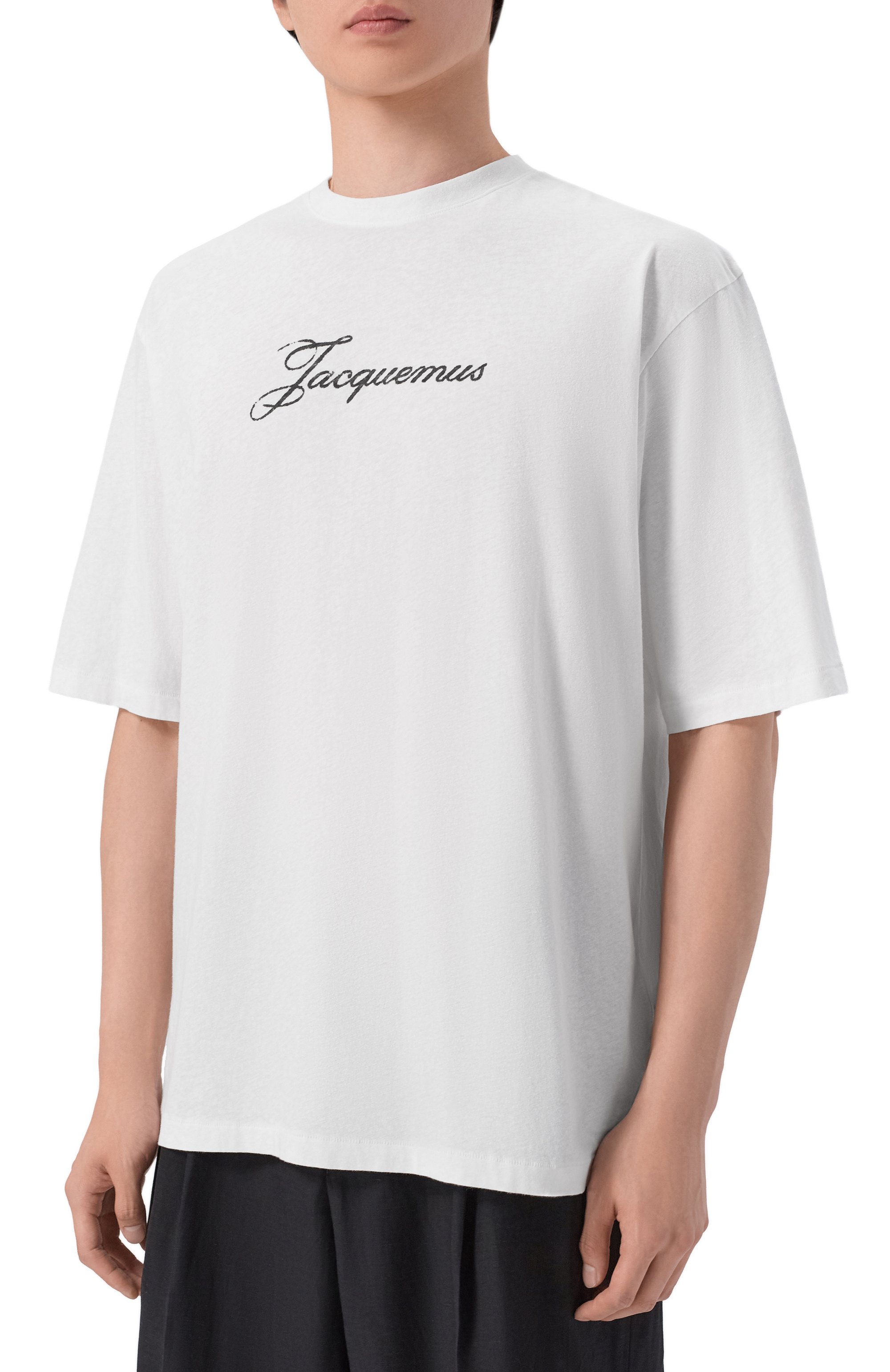 Хлопковая футболка JACQUEMUS белого цвета по цене 32450 руб., арт. 26ETSM00639/AJ00289, фото 3 Хлопковая футболка JACQUEMUS, арт. 26ETSM00639/AJ00289, фото 3