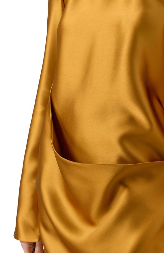 Атласное платье Sportmax ALFIERE1234 Золотой  ALFIERE1234 Фото 4