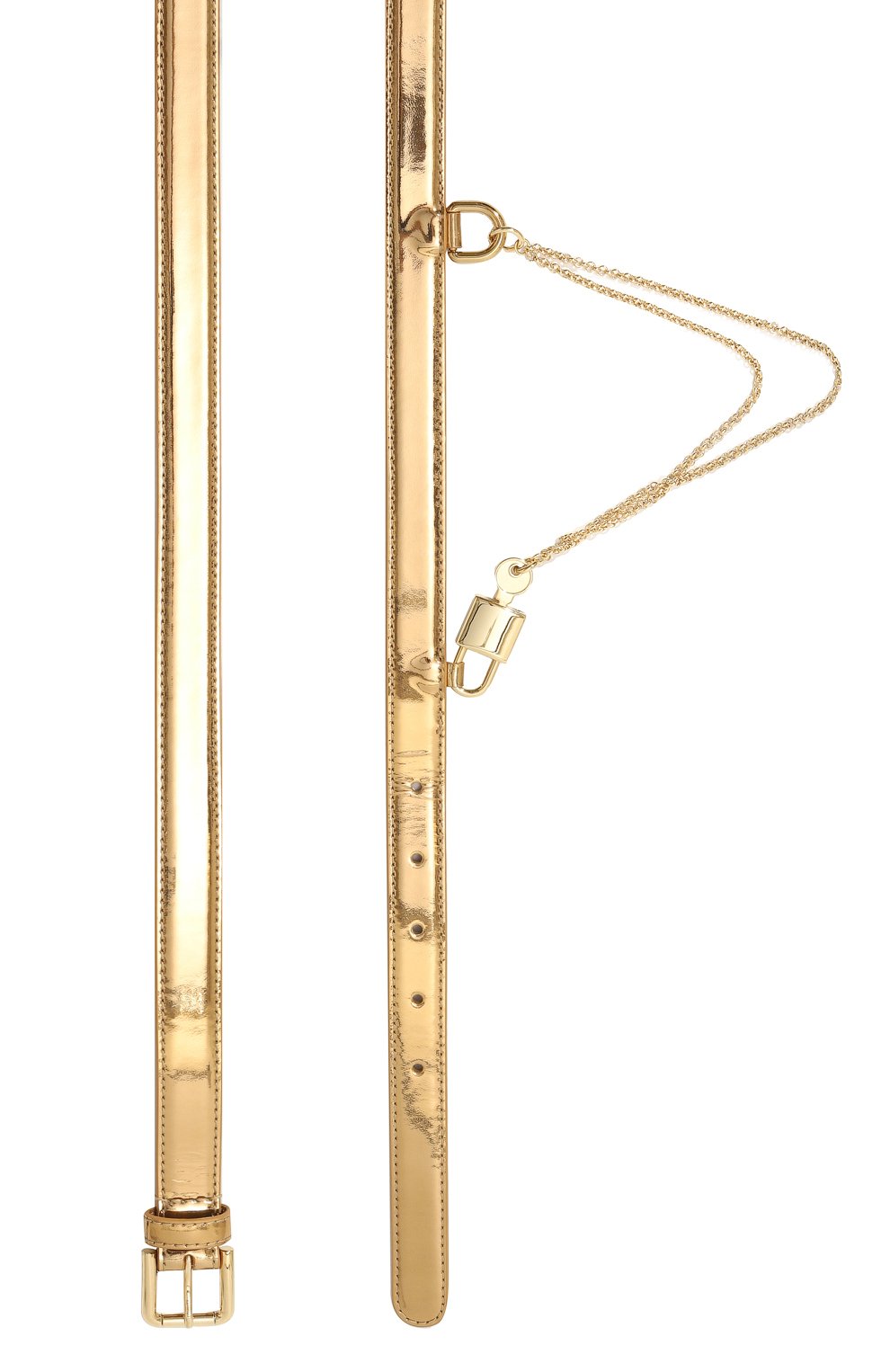 Кожаный ремень DOLCE & GABBANA золотого цвета по цене 69950 руб., арт. BE1634/AP738, фото 3 Кожаный ремень DOLCE & GABBANA, арт. BE1634/AP738, фото 3