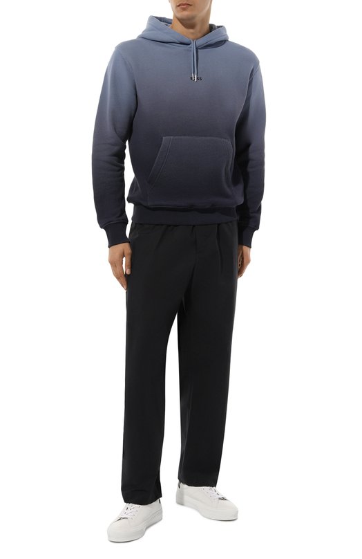 Хлопковое худи BOSS Orange Синий, фото 2