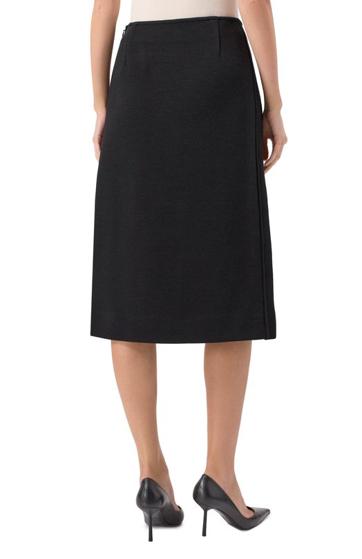 Шерстяная юбка Jil Sander J02MA0321/J20318 Чёрный  J02MA0321/J20318 Фото 4