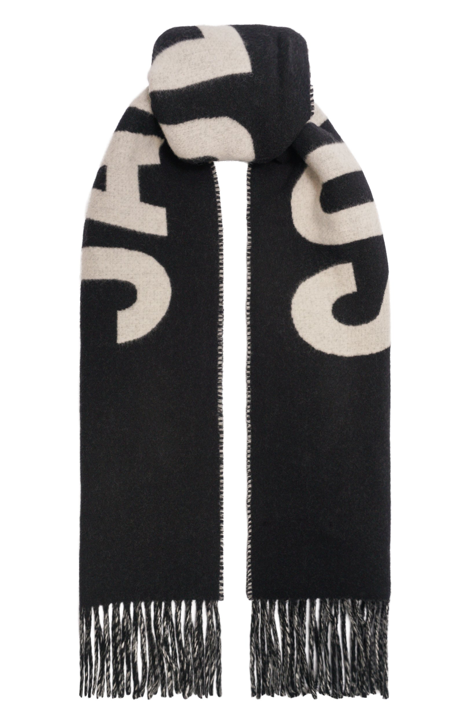 Шерстяной шарф JACQUEMUS черного цвета по цене 29950 руб., арт. 22HACU00435/A0T4001, фото 1 Шерстяной шарф JACQUEMUS, арт. 22HACU00435/A0T4001, фото 1