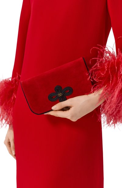 Сумка sans fin mini VALENTINO красного цвета по цене 136000 руб., арт. 8W2P0AX3/QVW, фото 2 Сумка sans fin mini VALENTINO, арт. 8W2P0AX3/QVW, фото 2