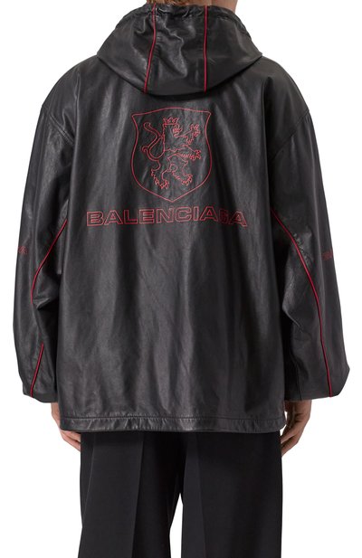 Кожаная куртка BALENCIAGA черного цвета по цене 875500 руб., арт. 813589/TRS01, фото 4 Кожаная куртка BALENCIAGA, арт. 813589/TRS01, фото 4