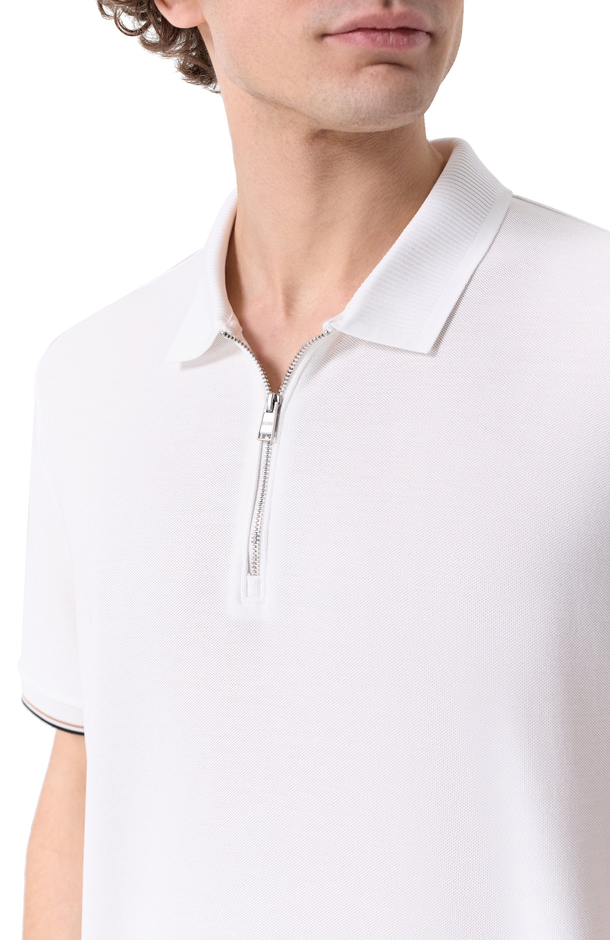 Хлопковое поло BOSS, арт. 50555108, фото 5