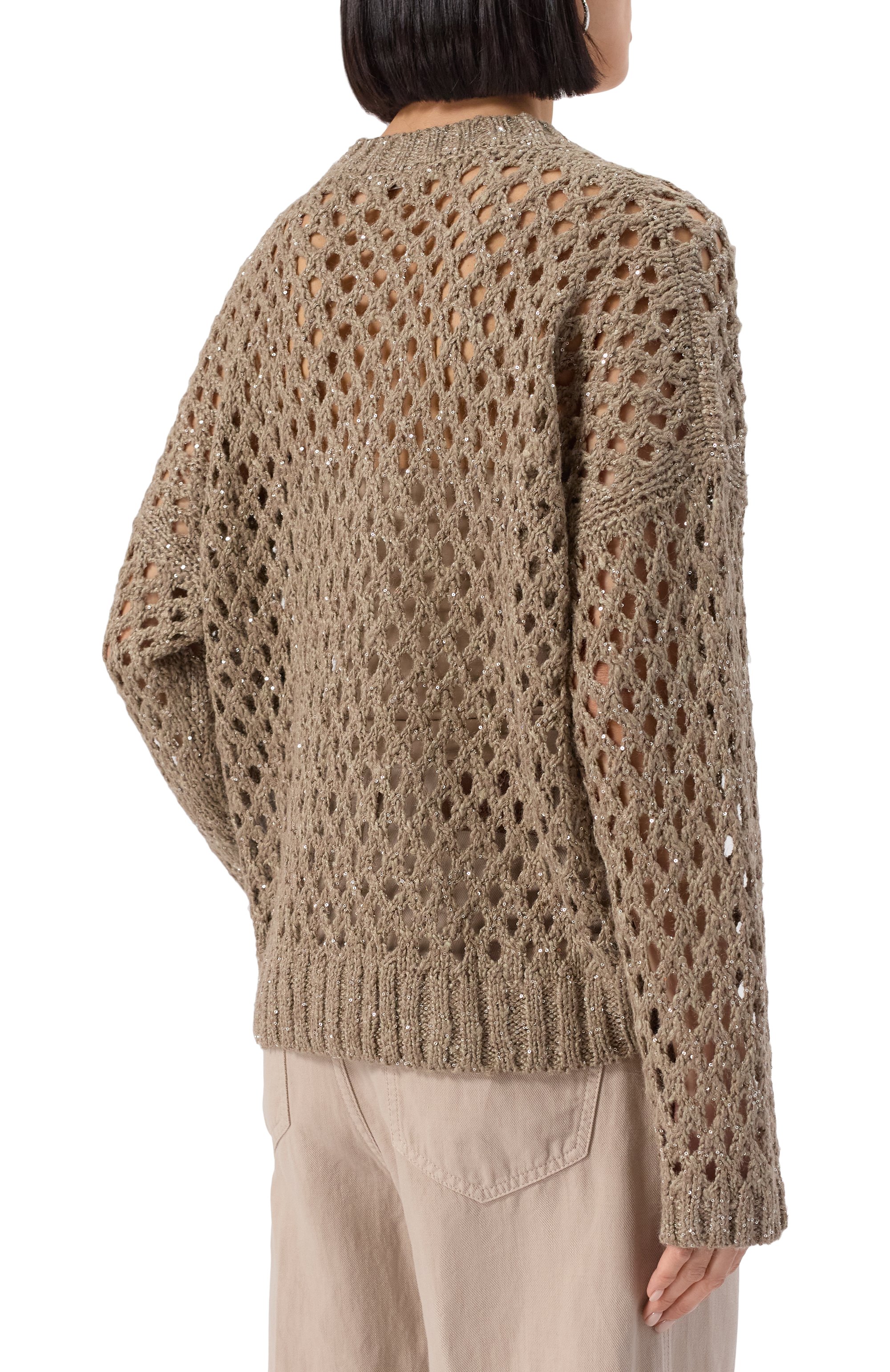 Пуловер из шелка и льна BRUNELLO CUCINELLI, арт. MEA338202P, фото 4