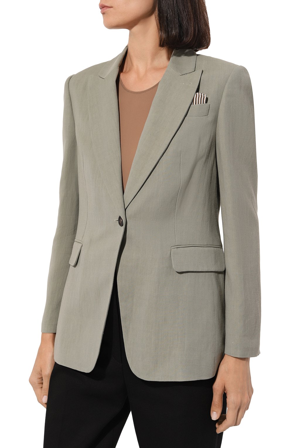 Жакет из вискозы и льна BRUNELLO CUCINELLI, арт. MH1262333, фото 3