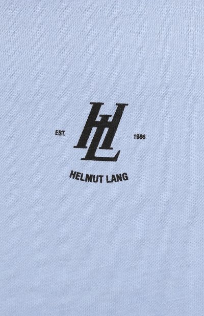 Хлопковая футболка HELMUT LANG голубого цвета по цене 16400 руб., арт. L06HW503, фото 5 Хлопковая футболка HELMUT LANG, арт. L06HW503, фото 5