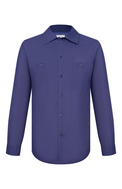 Мужская хлопковая рубашка BRUNELLO CUCINELLI, арт. MA6740658