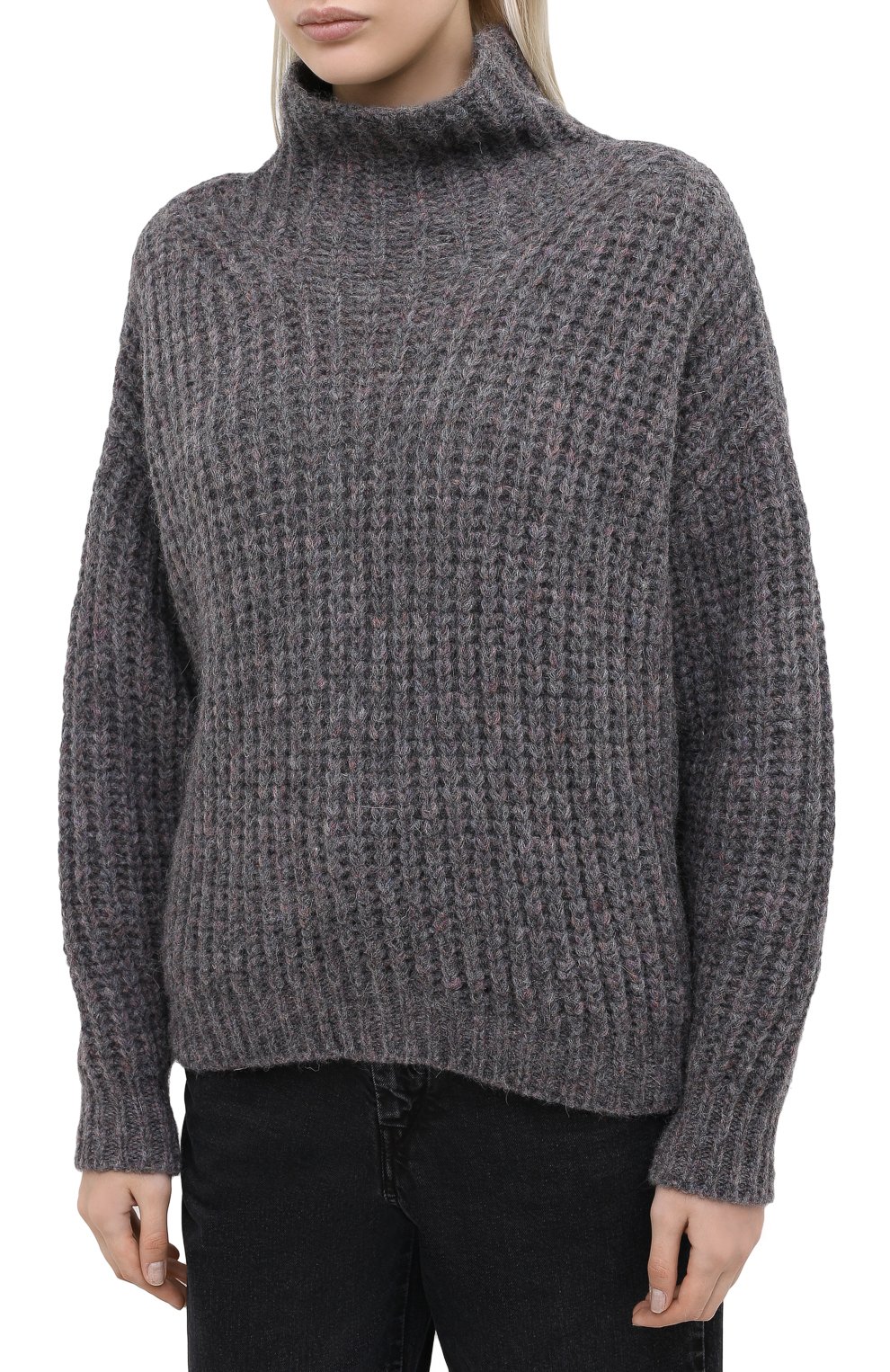 Свитер ISABEL MARANT серого цвета по цене 52600 руб., арт. PU1413-20A042I/IRIS, фото 3 Свитер ISABEL MARANT, арт. PU1413-20A042I/IRIS, фото 3