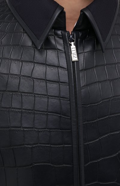 Куртка с отделкой из кожи крокодила ZILLI, арт. MAS-BRAQU-D0132/2004/CP0R, фото 5