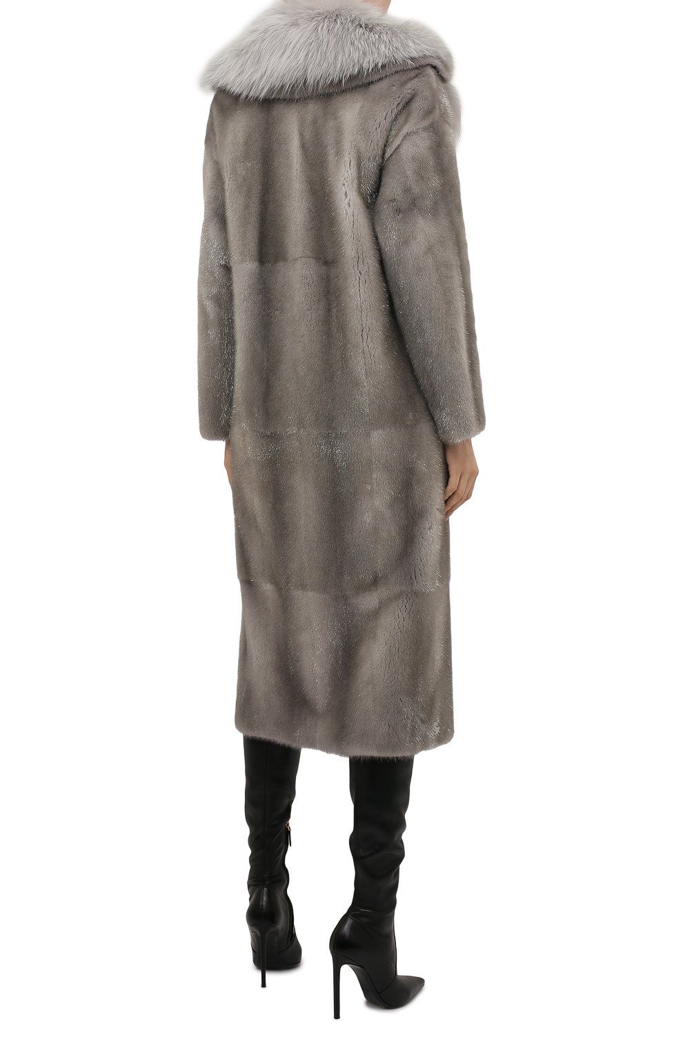 Шуба из норки с воротником из песца VALENTINO, арт. QF2FA5101LF, фото 4