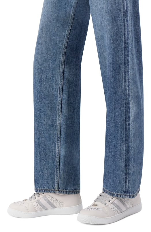 Комбинированные кеды Screener Gucci 732193/FADQ7 Белый  732193/FADQ7 Фото 2