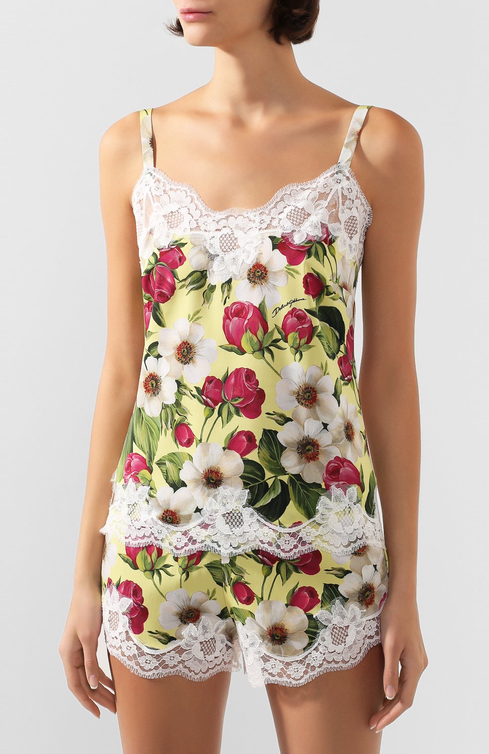 Шелковая майка DOLCE & GABBANA желтого цвета по цене 89950 руб., арт. 07A00T/FSAZV, фото 3 Шелковая майка DOLCE & GABBANA, арт. 07A00T/FSAZV, фото 3