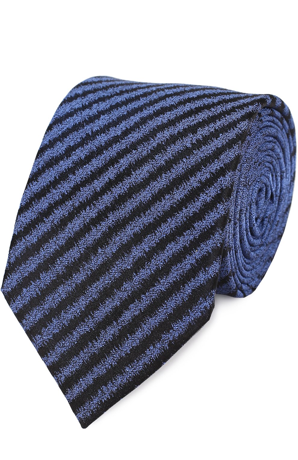 Шелковый галстук с узором LANVIN голубого цвета по цене 11950 руб., арт. 2164/TIE, фото 1 Шелковый галстук с узором LANVIN, арт. 2164/TIE, фото 1