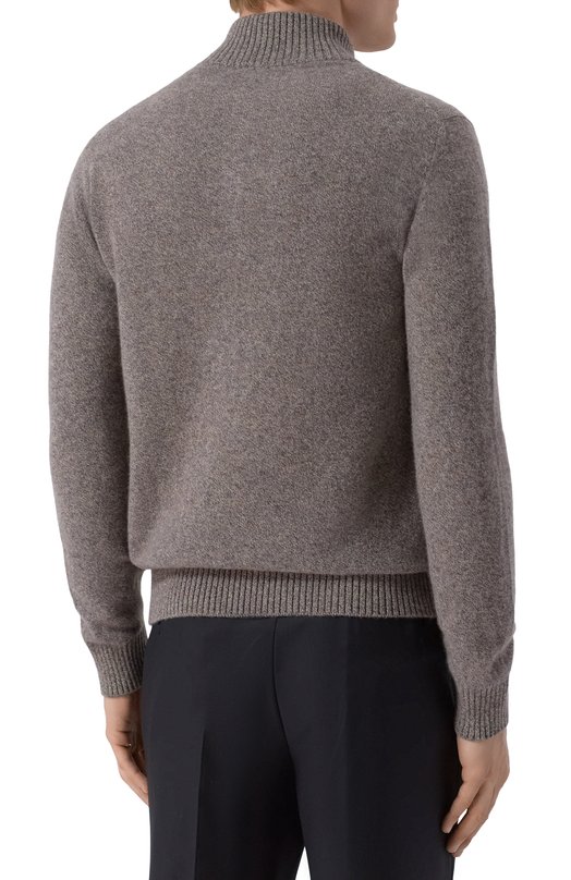 Кашемировый джемпер Andrea Campagna WU26WS350-08/FAWS00 Коричневый  WU26WS350-08/FAWS00 Фото 4