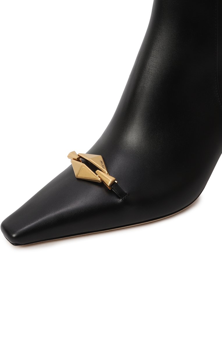 Женские кожаные ботильоны ryker 70 JIMMY CHOO черного цвета, арт. RYKER AB 70/BXK | Фото 7 (Материал внутренний: Натуральная кожа; Подошва: Плоская; Материал сплава: Проставлено; Материал внешний: Натуральная кожа; Драгоценные камни: Проставлено; Каблук высота: Средний; Материал утеплителя: Без утеплителя; Каблук тип: Шпилька)