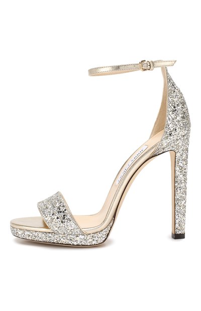 Комбинированные босоножки misty 120 JIMMY CHOO, арт. MISTY 120/CGF, фото 3