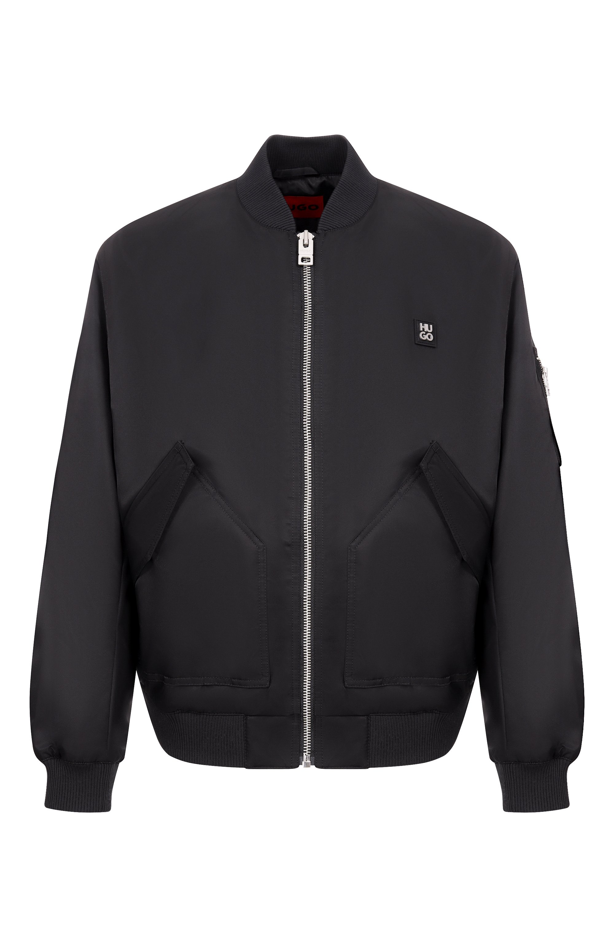 Утепленный бомбер HUGO черного цвета по цене 44950 руб., арт. 50552650, фото 1 Утепленный бомбер HUGO, арт. 50552650, фото 1