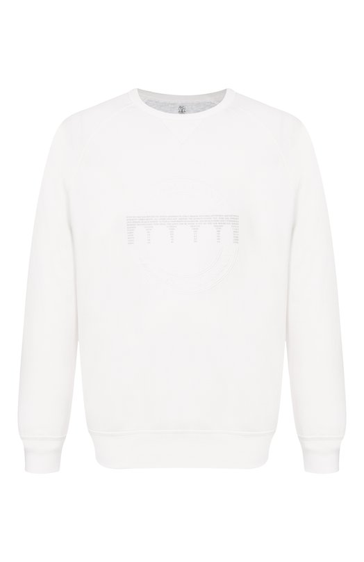 Хлопковый свитшот Brunello Cucinelli MM8369017G Белый MM8369017G