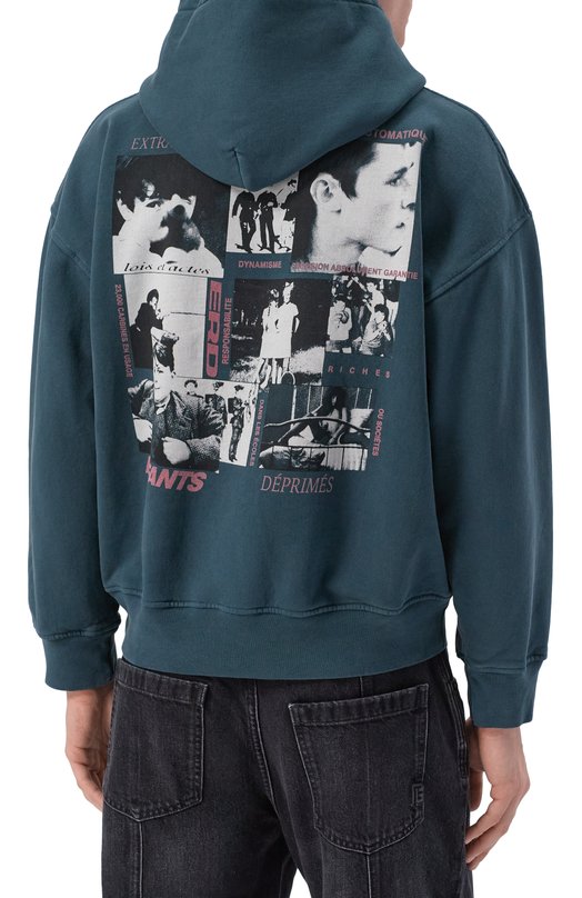 Хлопковое худи Enfants Riches Deprimes 020-487/C0TT0N Синий  020-487/C0TT0N Фото 4