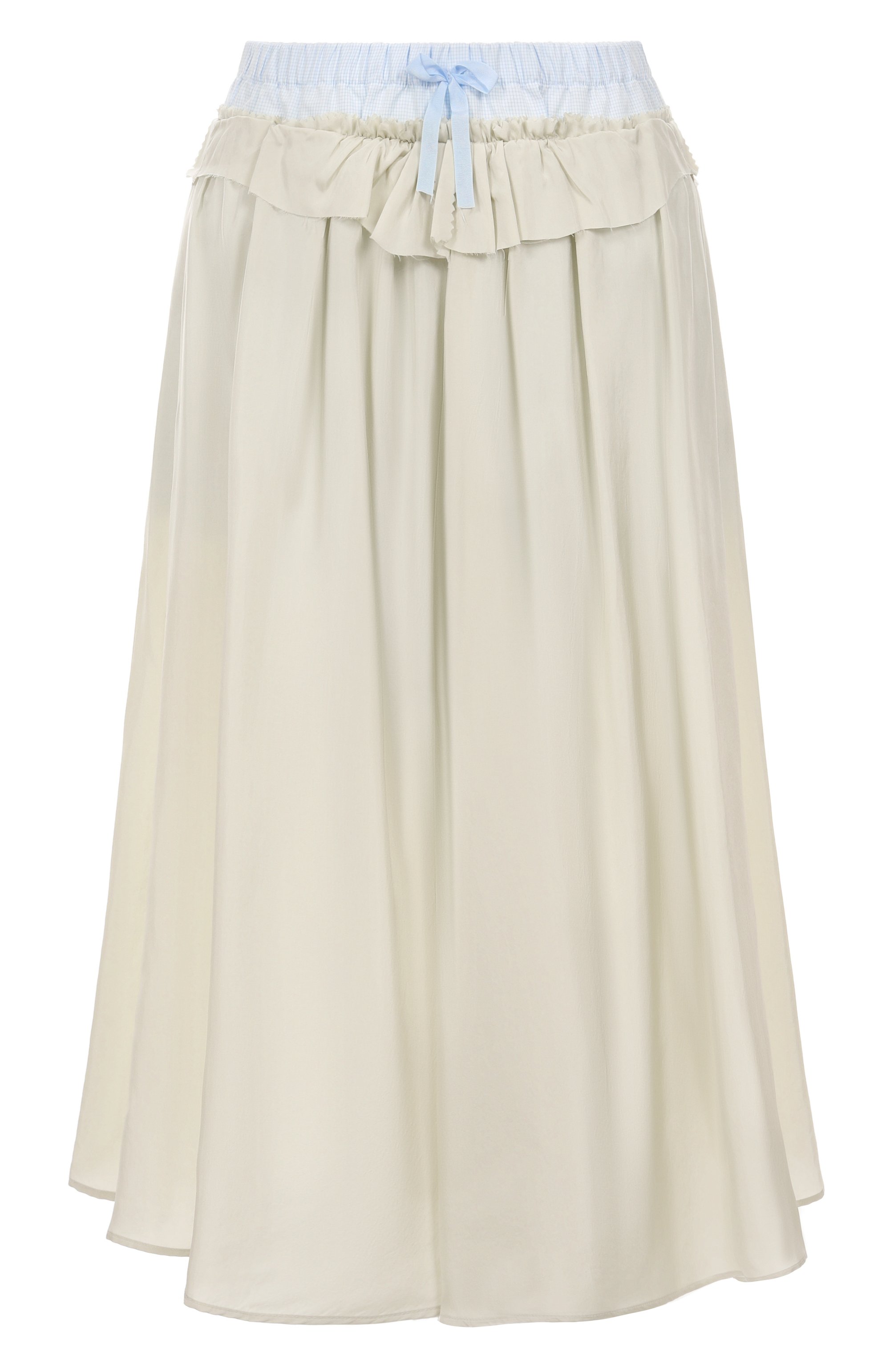 Юбка из вискозы MAISON MARGIELA кремового цвета по цене 171500 руб., арт. S51ME0037/S76632, фото 1 Юбка из вискозы MAISON MARGIELA, арт. S51ME0037/S76632, фото 1