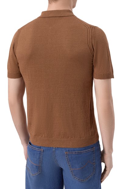 Поло изо льна и хлопка DANIELE FIESOLI, арт. DF2076, фото 4