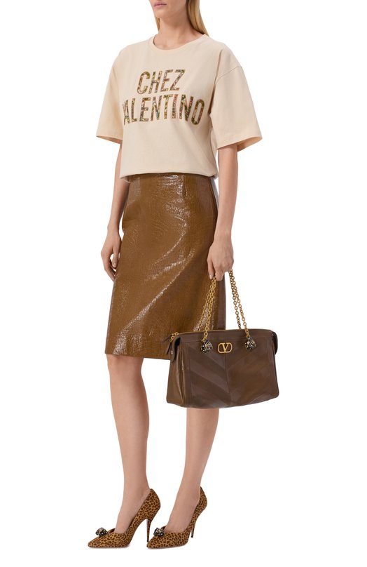 Кожаные туфли Pas De Chat 105 Valentino 8W2S0NF7/UVZ Леопардовый  8W2S0NF7/UVZ Фото 3