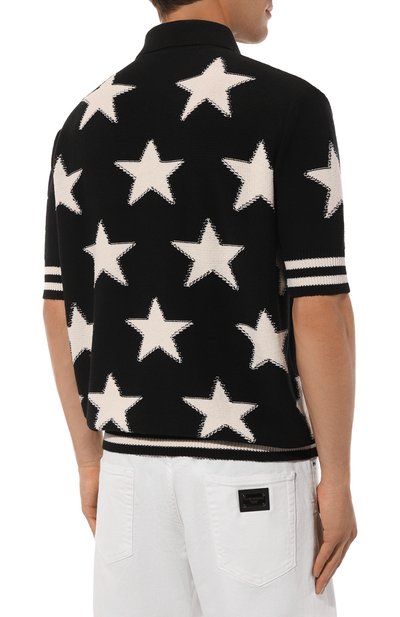 Поло BALMAIN черно-белого цвета по цене 132000 руб., арт. CH1GB045/KF92, фото 4 Поло BALMAIN, арт. CH1GB045/KF92, фото 4