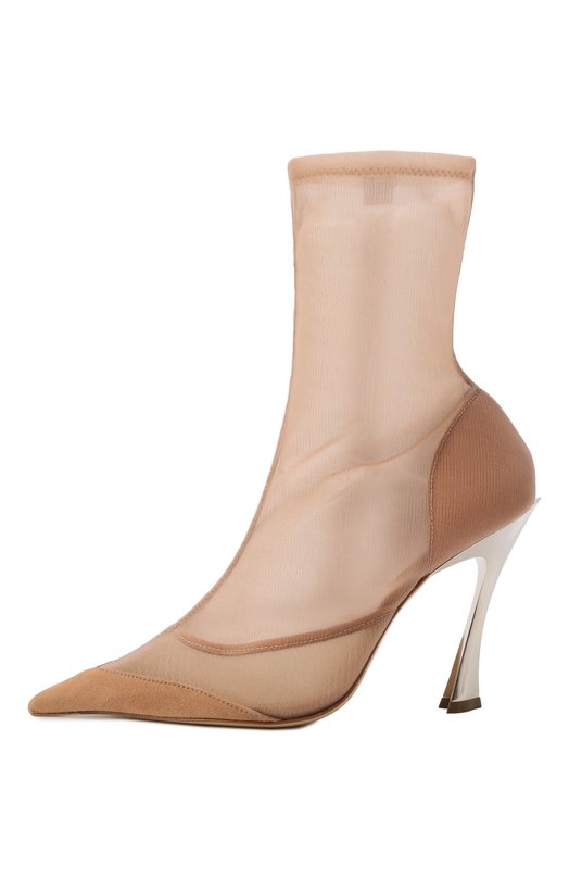 Текстильные ботильоны Fang 95 Mugler MUSS24SC012_CX017 Бежевый  MUSS24SC012_CX017 Фото 4